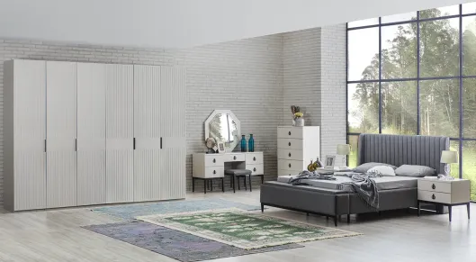 Product img 1, Defne 6 Kapaklı (Ahşap) Yatak Odası Takımı